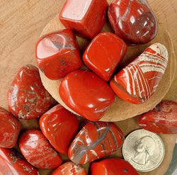 Red Jasper natural stone tumbled per piece/ Κόκκινος Ιασπις