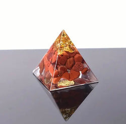 Red Jasper natural stone pyramid (red color)