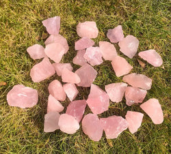 Rose Quartz natural raw stone per piece / ροζ χαλαζίας