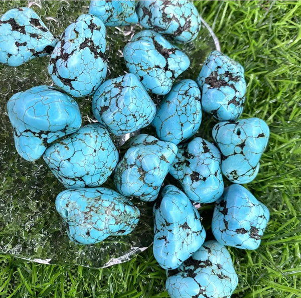 Turquoise blue stone natural raw stone per piece / - Bakali Cy Turquoise blue stone natural raw stone per piece / - Bakali Cy