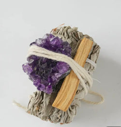 White sage-amethyst stone-palo santo wood (3 products)