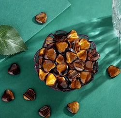 Tiger’s eyes stone “heart shape”