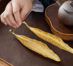 incense holder gold leaf