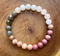 Natural stone beaded bracelet handmade for women and men