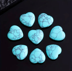 Turquoise blue stone “heart shape” per piece / Τιρκουάζ