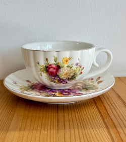 Vintage Coffee or tea cup with plate