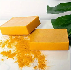 Kojic acid soap with turmeric and vitamin c for whitening the skin