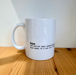 Cup with word meaning-Hope-