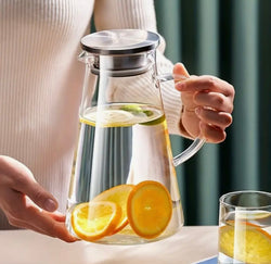 Glass pitcher with lid and filter. Ideal for hot and cold 1800ml