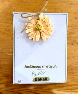 Handmade wishing card with aromatic soy flower candle