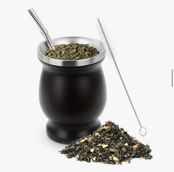 Argentine matte tea cup with spoon