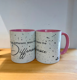 Cup with quotes-Think different make the difference-