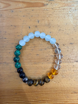 Wealth-Natural stone beaded bracelet handmade for women and men