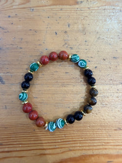 Money magnet abundance Natural stone beaded bracelet handmade for women and men
