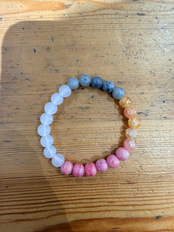 Natural stone beaded bracelet handmade for women and men